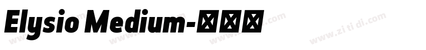 Elysio Medium字体转换